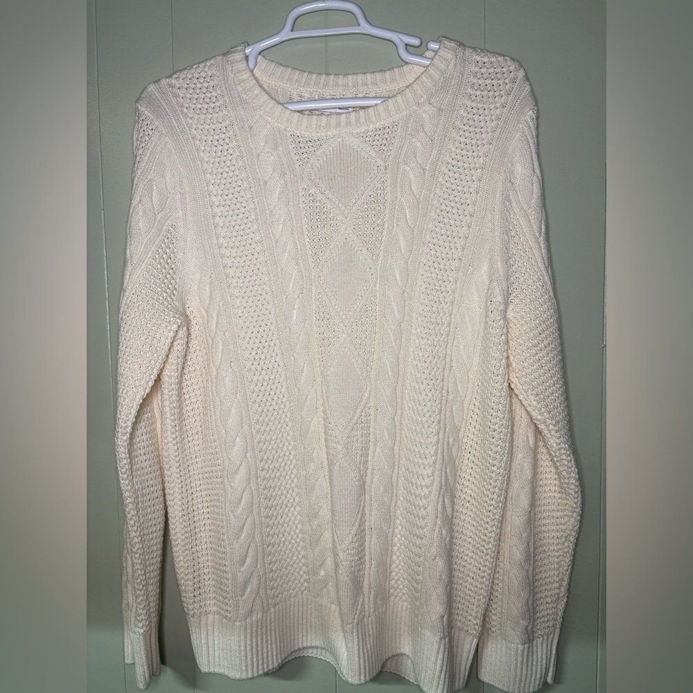 Sonoma Cream Men’s Fisherman Sweater NWOT